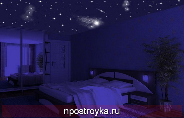 звездное небо в спальне